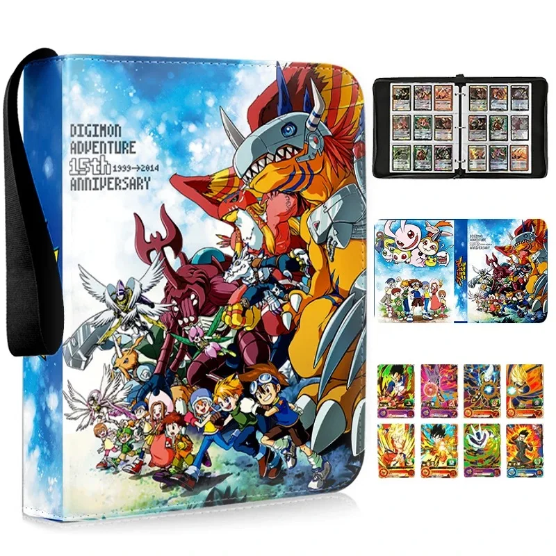 900 pièces numérique monstre DTCG carte Album 9Grid54Pages fermeture éclair cartes classeur livre dossier Digimon aventure jeux carte Collection livre