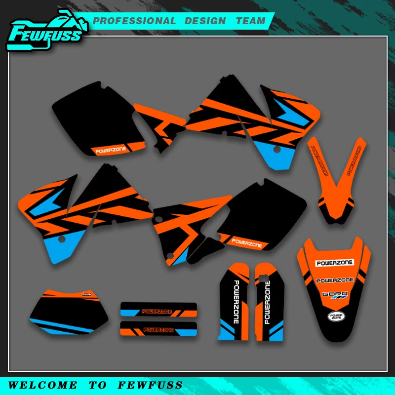 

Fewfuss For KTM EXC EXCF 125 200 250 300 400 450 525 1998 1999 2000 EXC EXC-F Graphics Decals Stickers Kit Custom Number Name