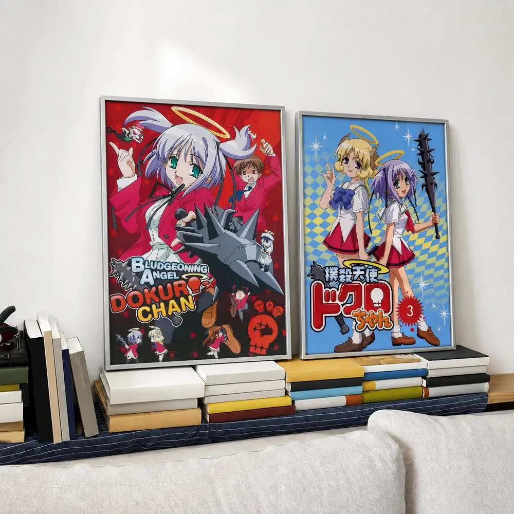 Anime Bludgeoning Angel Dokuro-chan Poster Self‑Adhesive Waterproof PP Poster Coffee House Bar Wall Art Sticker Room Home Decor