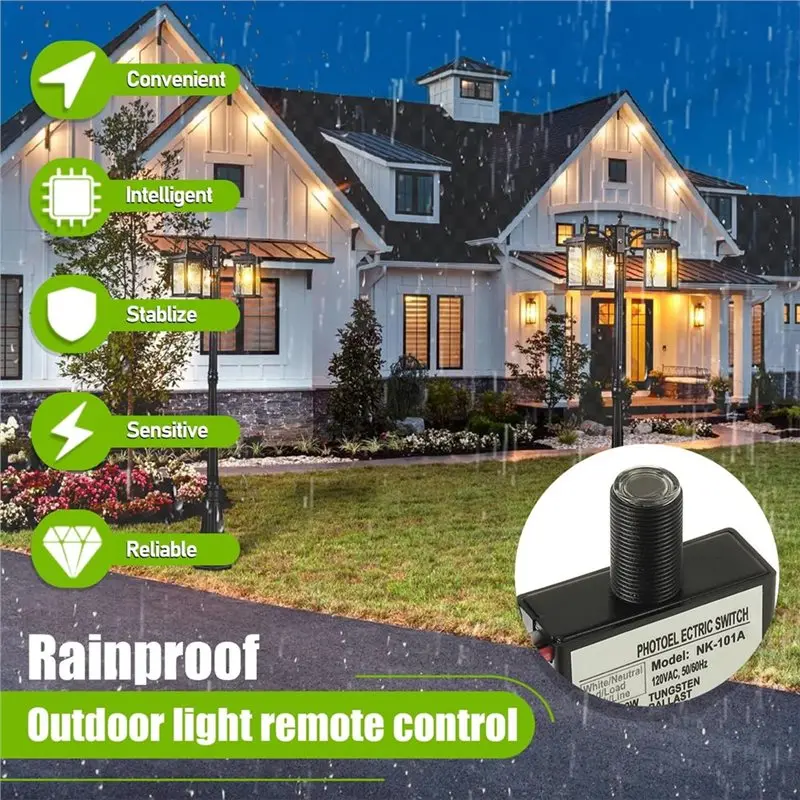 【FLASH DEAL】1Pcs 105V-130V AC Photocell Light Sensor, Dusk To Dawn Eye Daylight Control Switch Sensor With Nuts An Washer