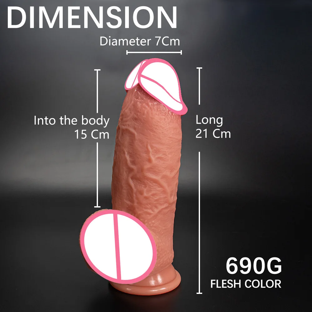 7cm Thick Huge Silicone Realistic Dildo Anal for Woman Fake Penis Female Masturbator Fist Anal Plug Toys Sm Product Sextoy Gay