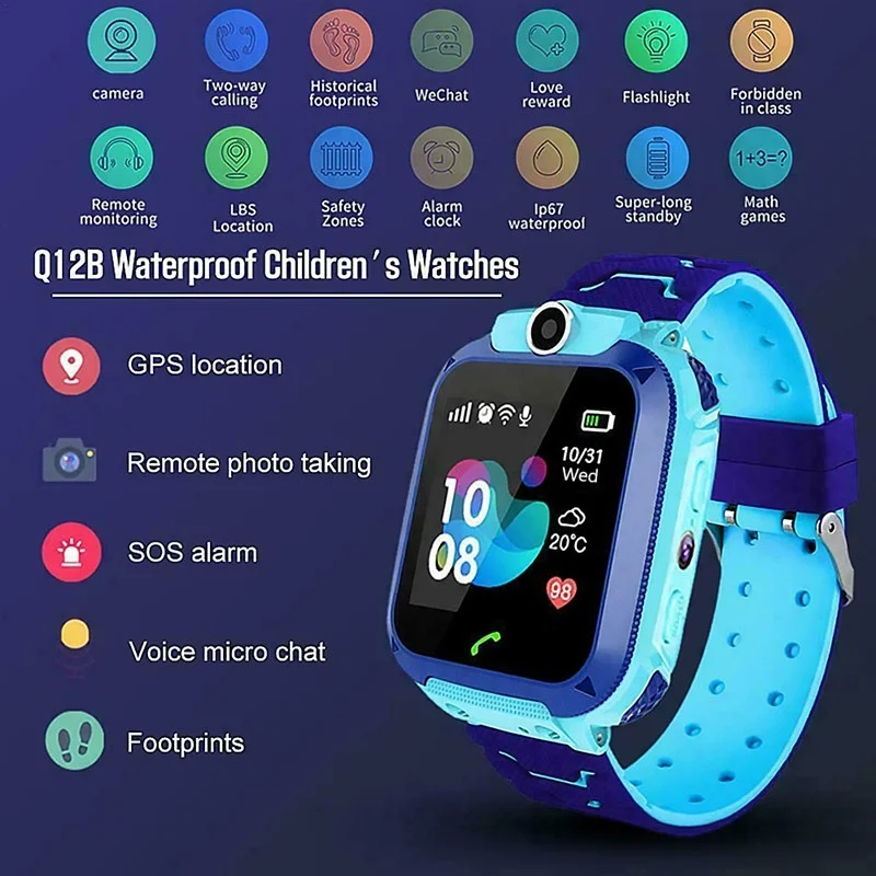 Kids Smart Watch Sos Location Camera Children Mobile Phone Voice Smartwatch With Sim Card Smart Watches For Children reloj