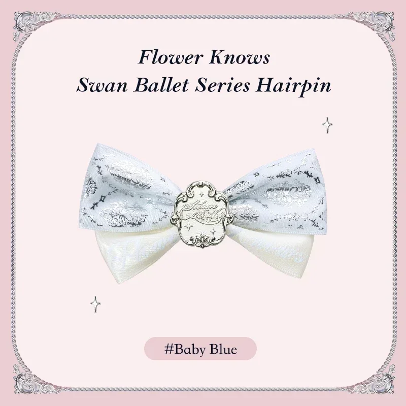 Flower Knows Swan Ballet Series Hair Clips 2 Types Hair Clips Women Beauty Hair Accessories