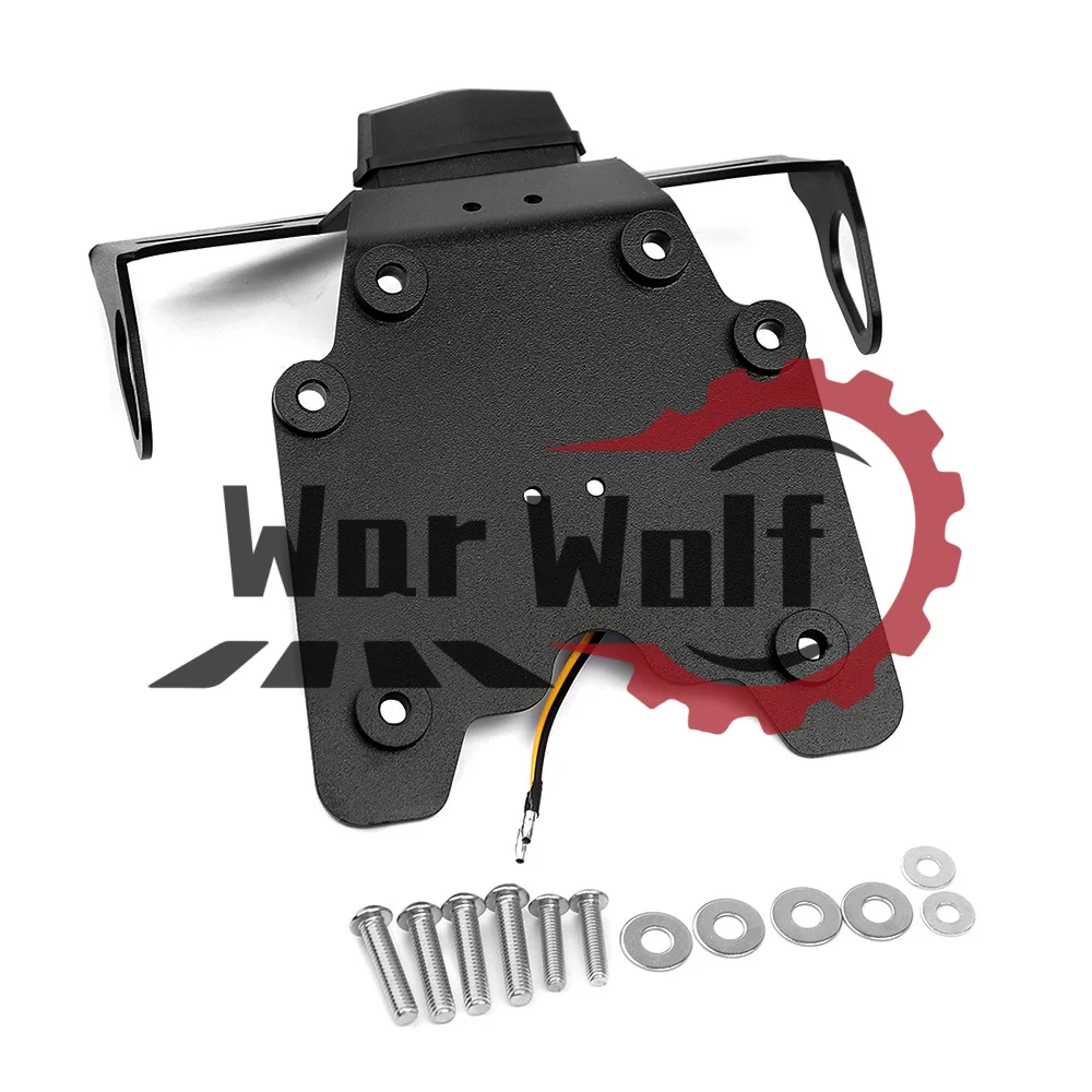 FOR Yamaha Tenere 700 XT700Z modified short tail rear license plate holder with light, license plate bracket