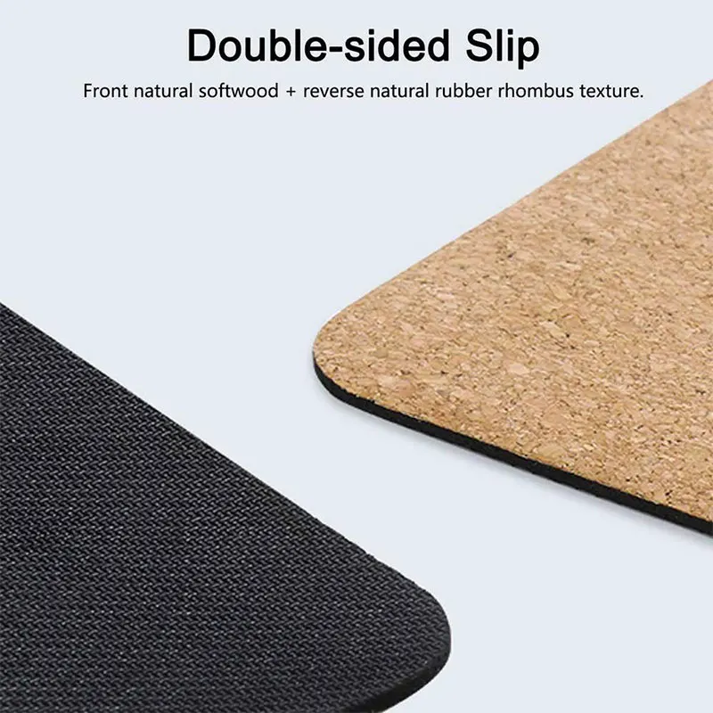 Natural Cork TPE Yoga Mat Fitness Gym Sports Mats Pilates Exercise Pads Non-Slip 6mm Absorb Sweat Odorless Yoga Mats 183X61cm