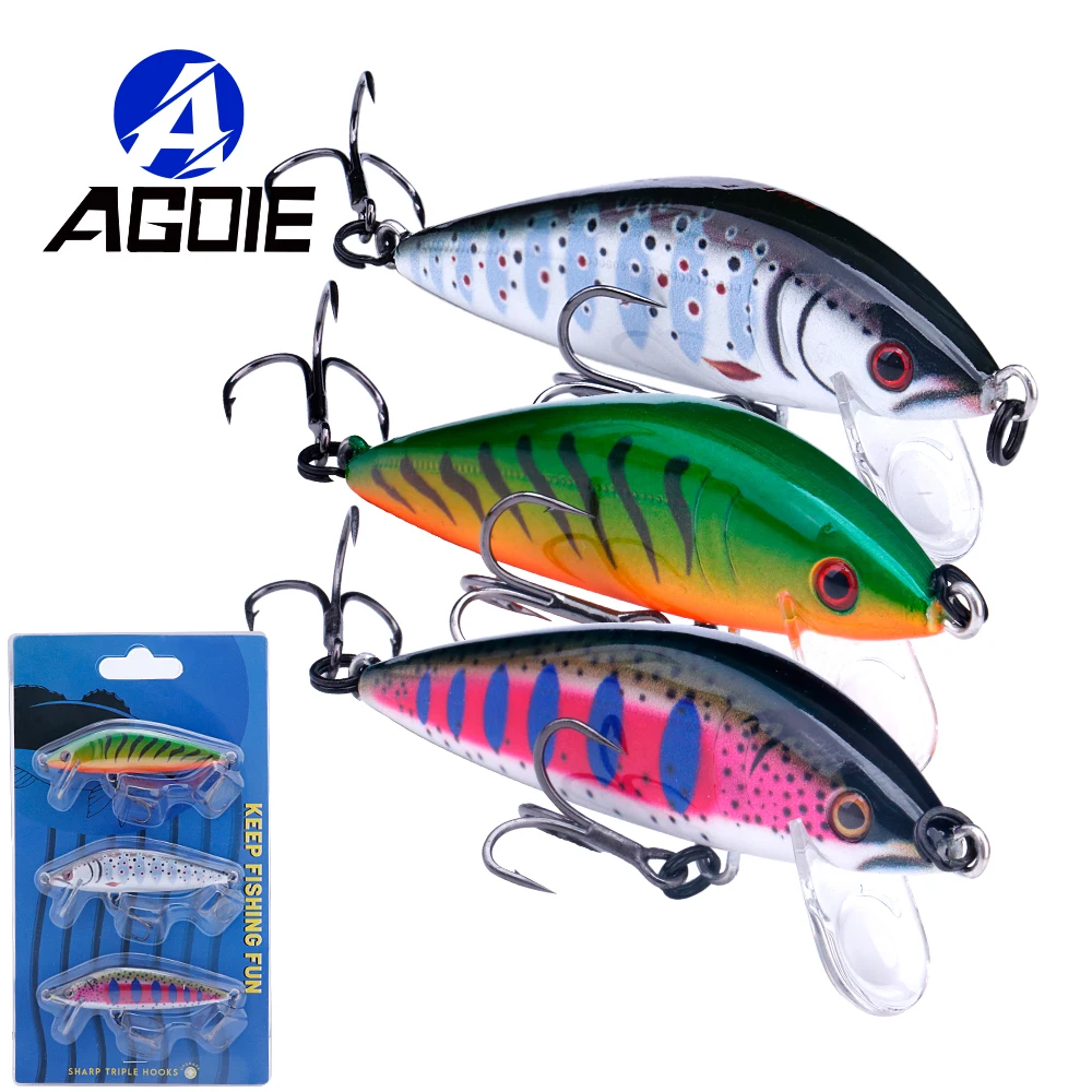

Agoie 3pcs 70mm 10g Sinking Twitch Bait Hard Lure Long Cast Fishing Lure for Zander Perch Bass Sea Bass Tackle
