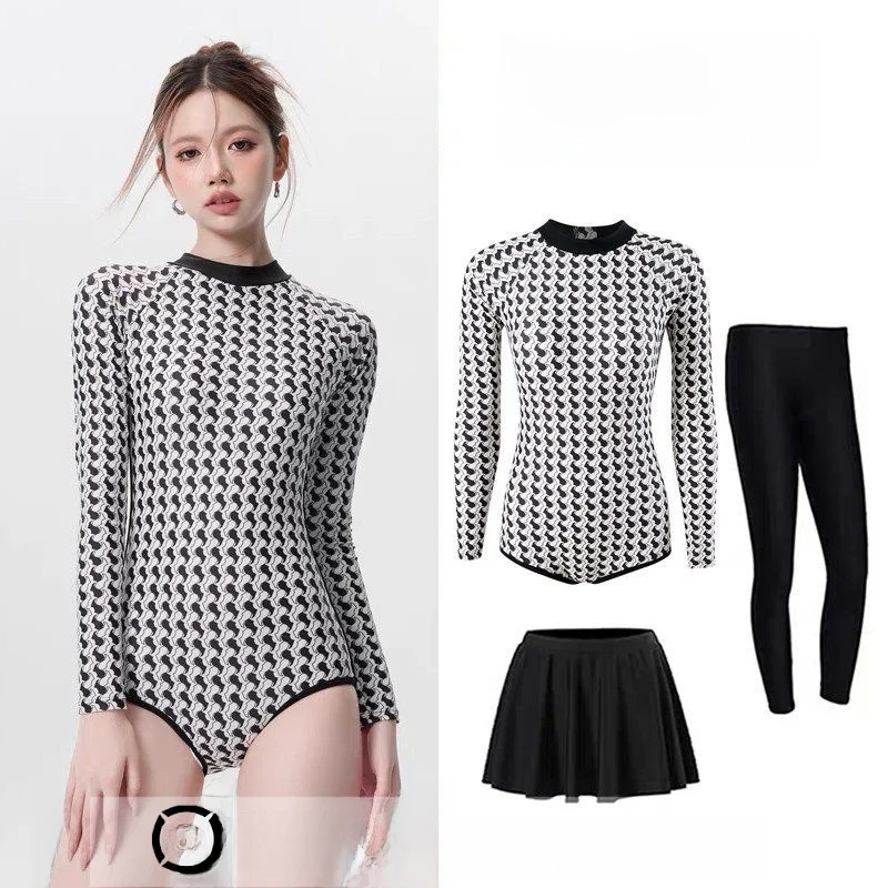 

Женский цельный гидрокостюм с длинными рукавами для снорклинга и плавания, термокостюм с защитой от солнца, корректирующий фигуру