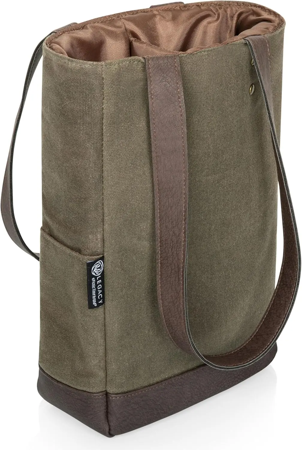 

Термосумка для вина на 2-3 бутылки, прочная сумка-тоут из вощеного холста с боковыми карманами и съемным разделителем, подарочная сумка для путешествий