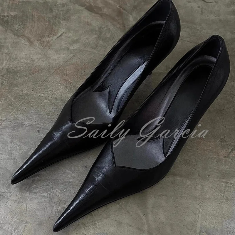 

Элегантные винтажные туфли без шнуровки на высоком каблуке Spicy Girl с острым носком на шпильке, пикантные модные туфли-лодочки для банкетной вечеринки