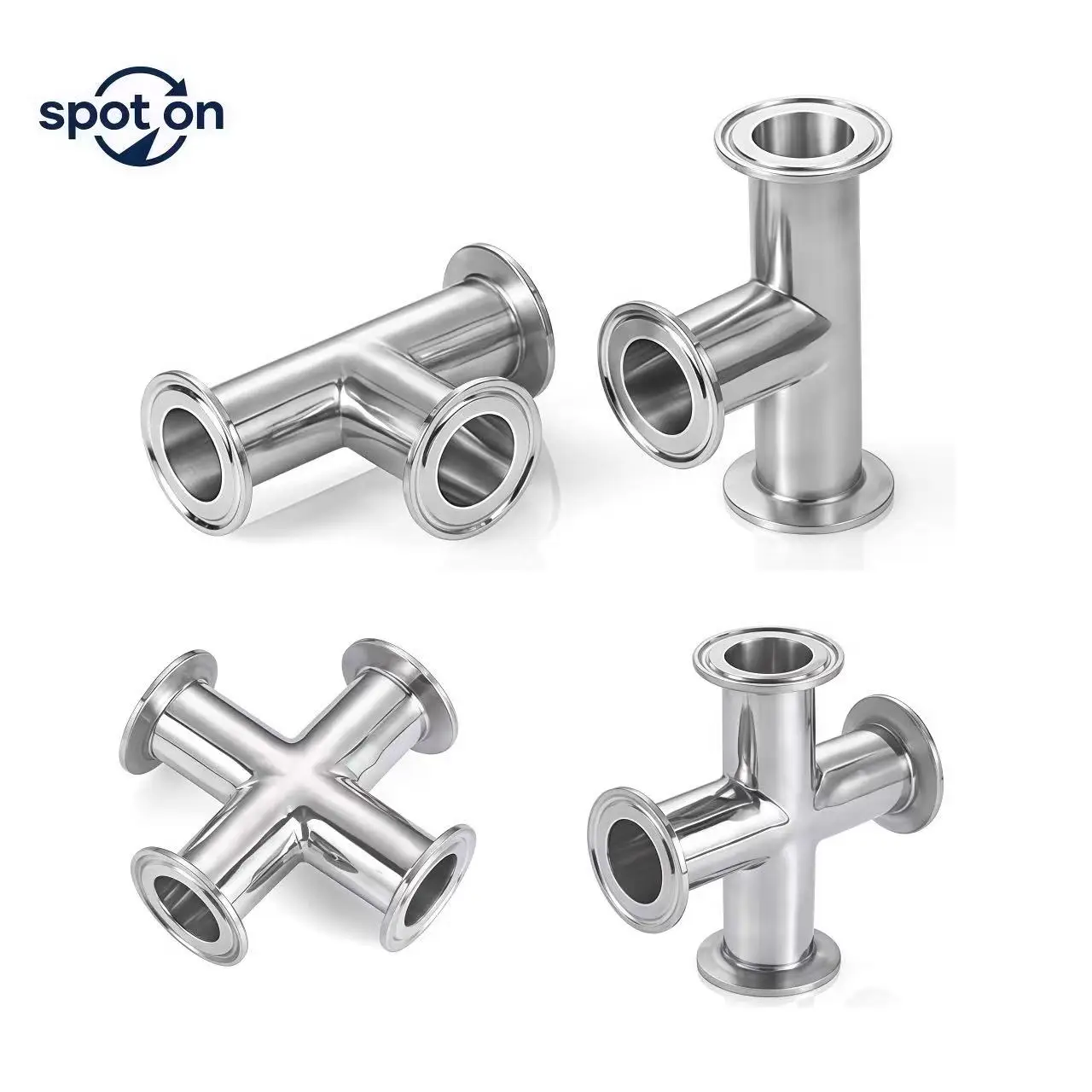 

Sanitary Pipe OD19-108mm Ferrule OD 50.5-119mm Stainless Steel SS304/316 Three/Four-Way Mirror Polishing Fitting Clamp Ferrule