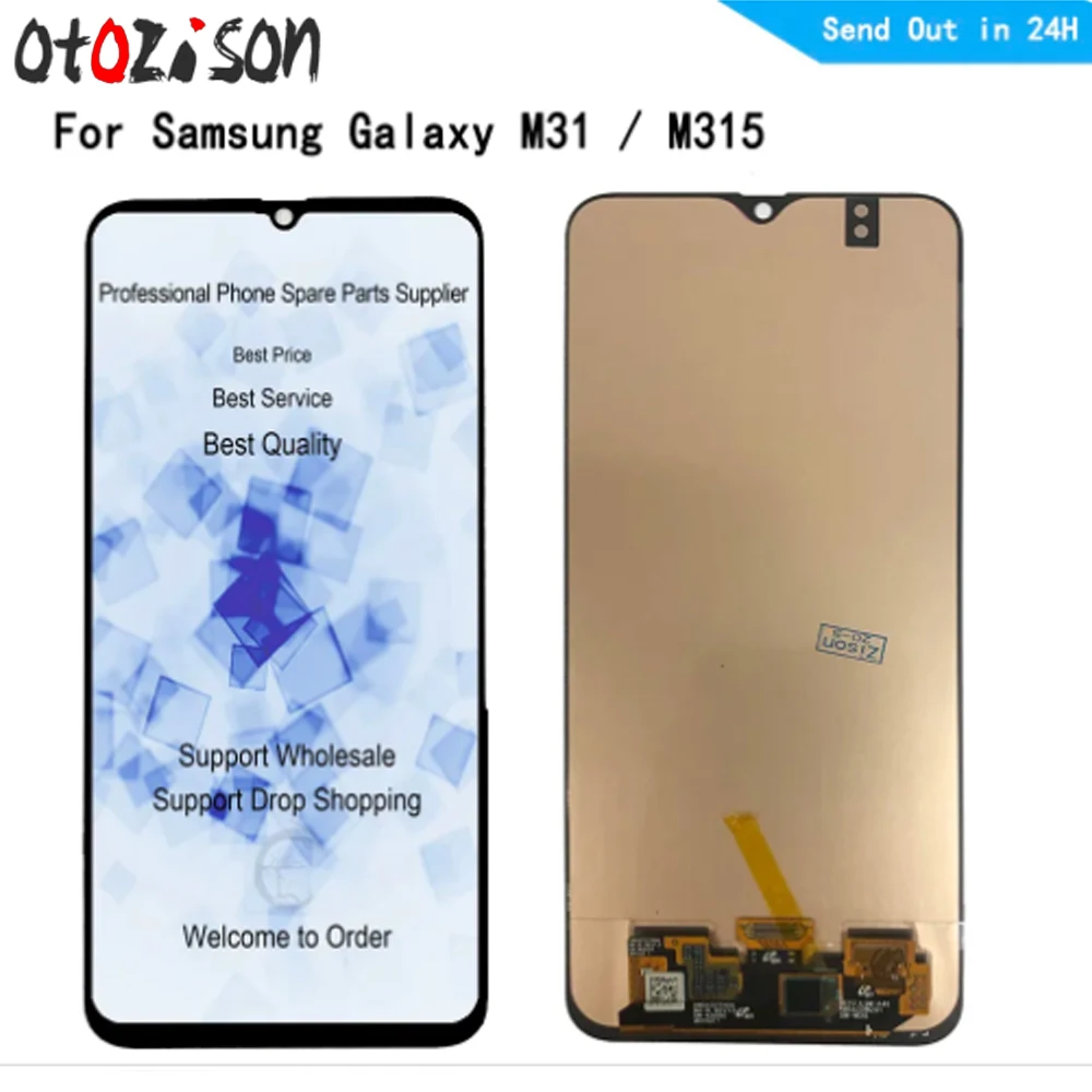 

ЖК-экран для Samsung Galaxy M31 M315 SM-M315F/DS SM-M315F/DSN, ЖК-дисплей, сенсорная панель, дигитайзер с рамкой в сборе