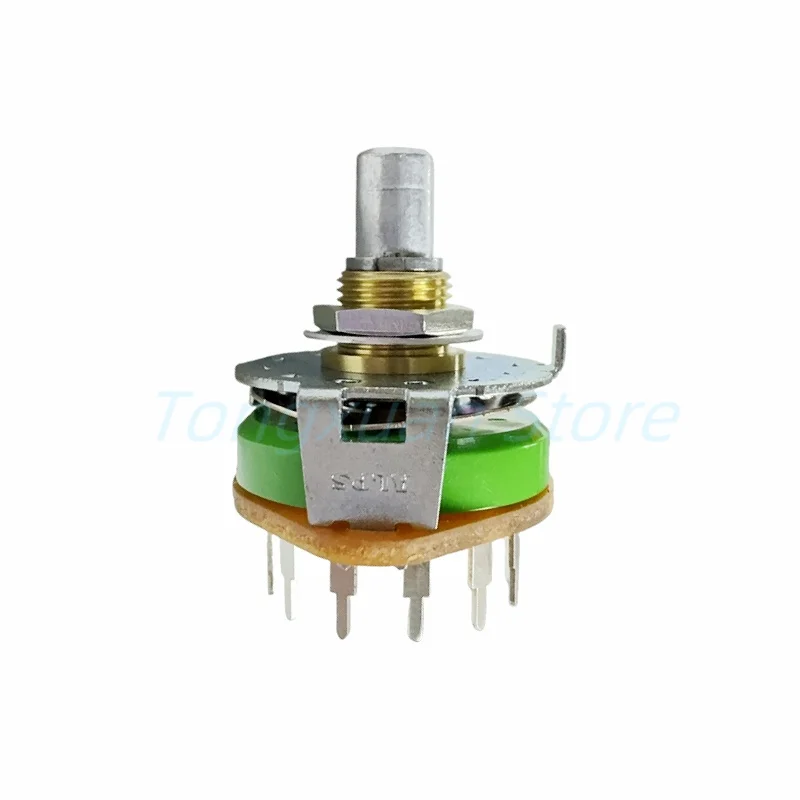 1pc ALPS Rotary Switch SRRM1C6200 Band Switch 1 Pole 12 Position 360 degree Infinite Rotation Amplifier Signal Switch 15mm Shaft