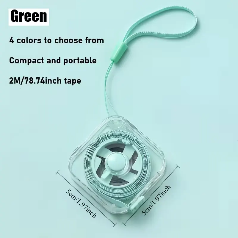 A Cute, Soft Tape Measure with a Length of 2m 6/Feet, Equipped with a Portable Retractable Locking Mechanism and Clear Centimeter/Inch Markings, Perfect for Sewing, Home Use, Measuring Waist, Bust, an image 5