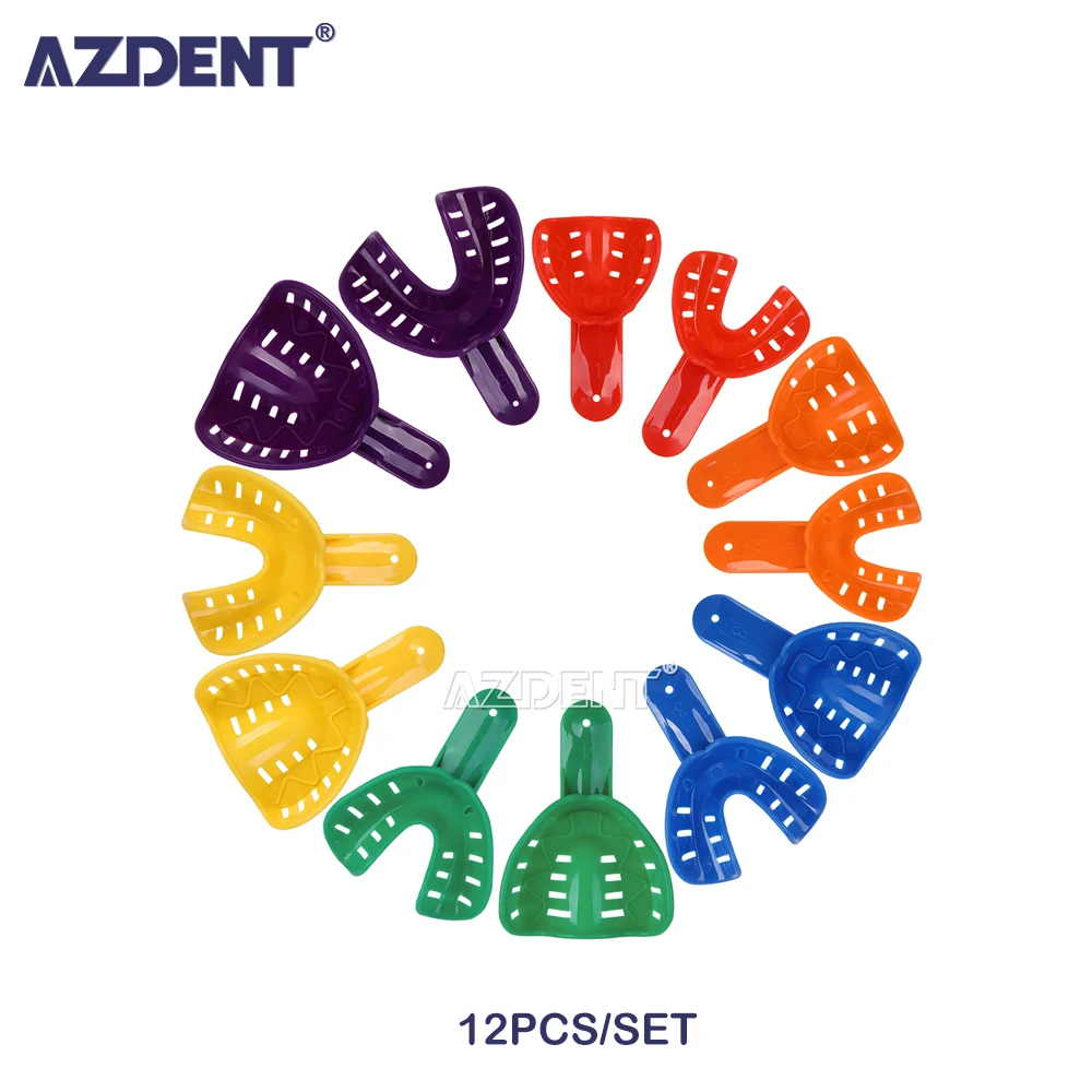 AZDENT 12pcs/Set Dental Plastic Trays Teeth Holder For Childrens and Adults Oral Care Tools