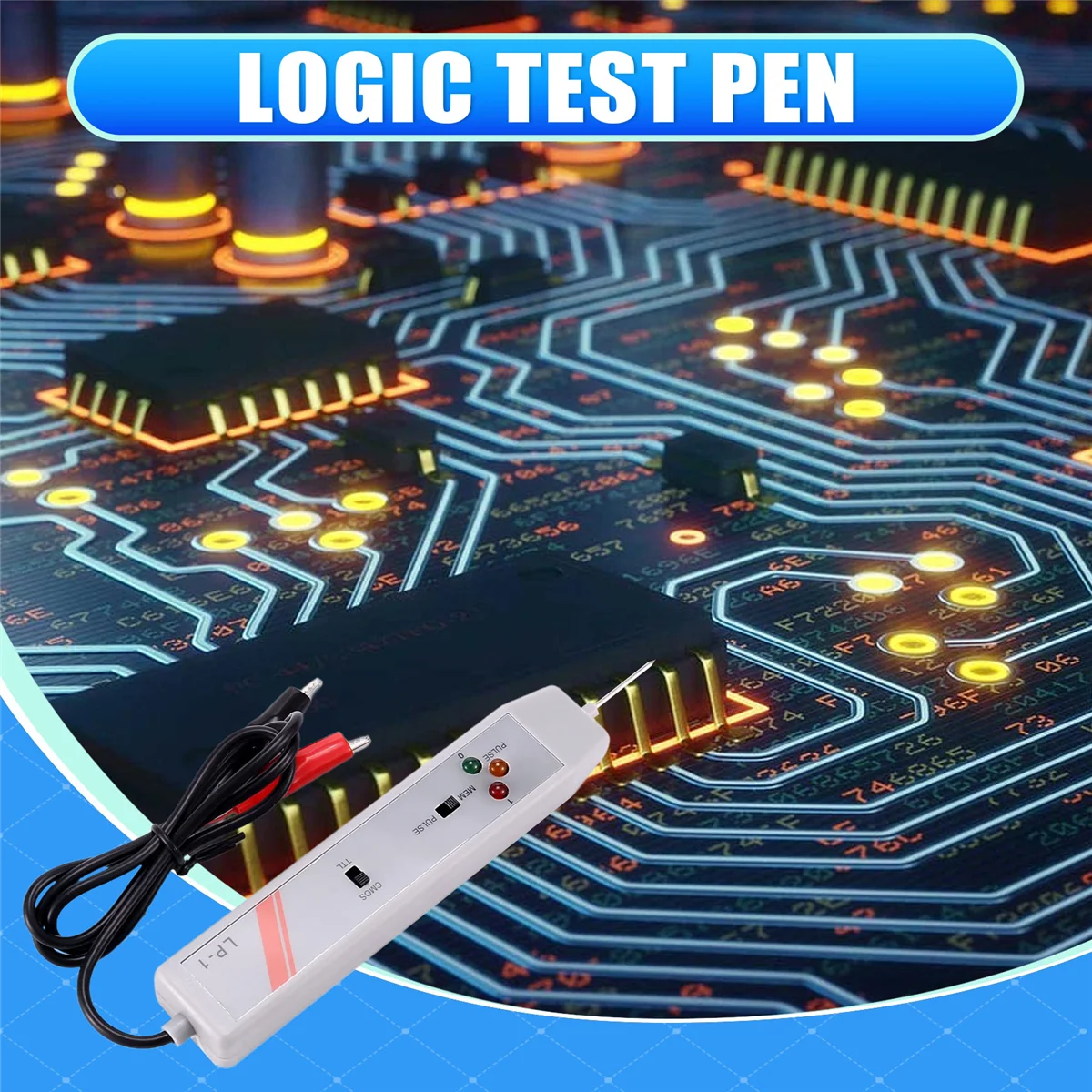 T80C Logic Probe Respon Frekuensi Tinggi DTL TTL CMOS Penguji Logika Memori Pulsa LP-1