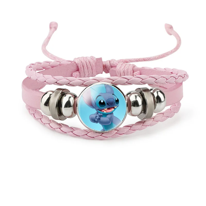 Disney Stitch Bracelet Lilo & Stitch Charm Bracelet Braided Rope Chain Handmade Bracelets for Women Jewelry Adjustable Bracelet