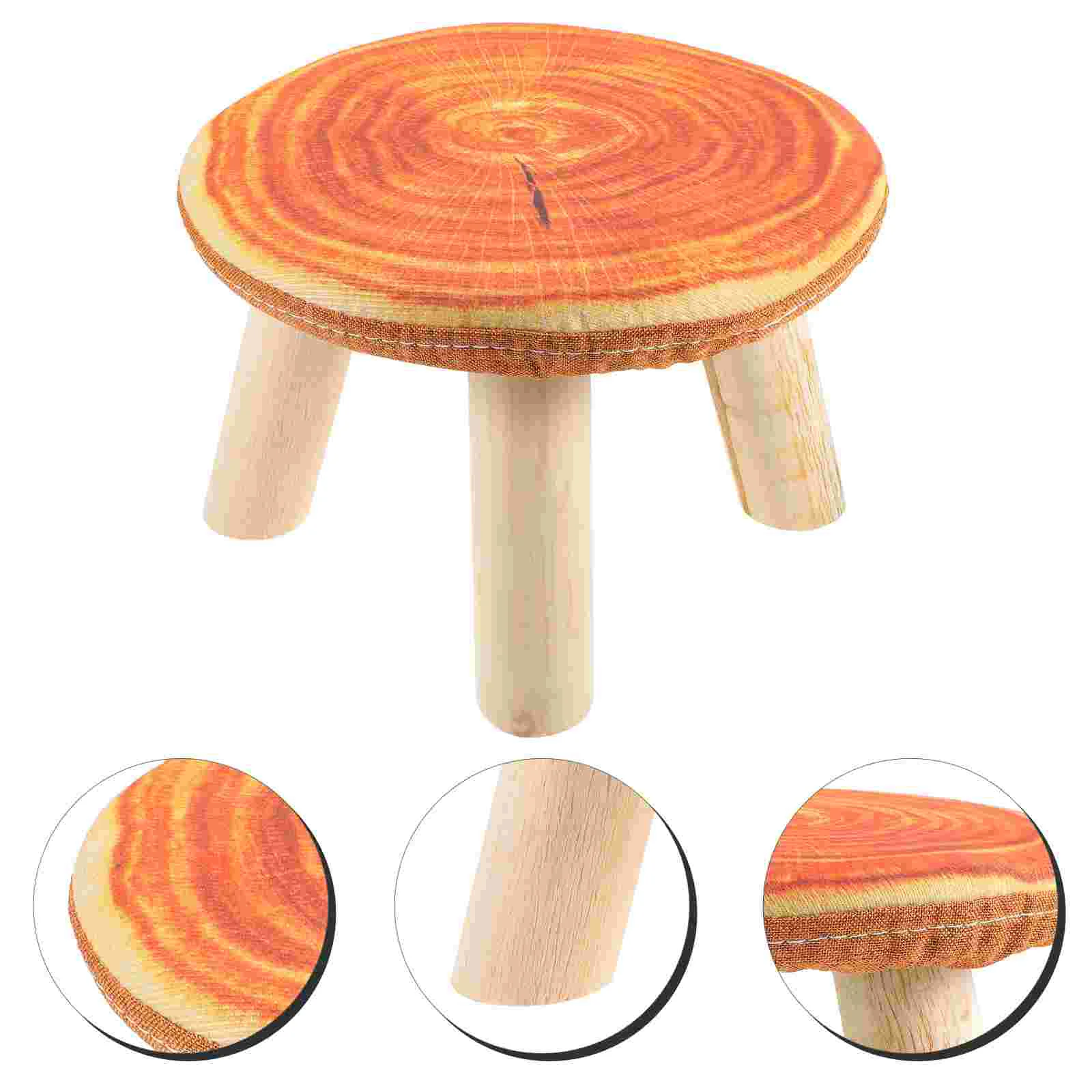 Small Bench Sitting Stool Chair Mini Outdoor Cartoon Stools for Stepping Kids Toddler Wooden Foam Child