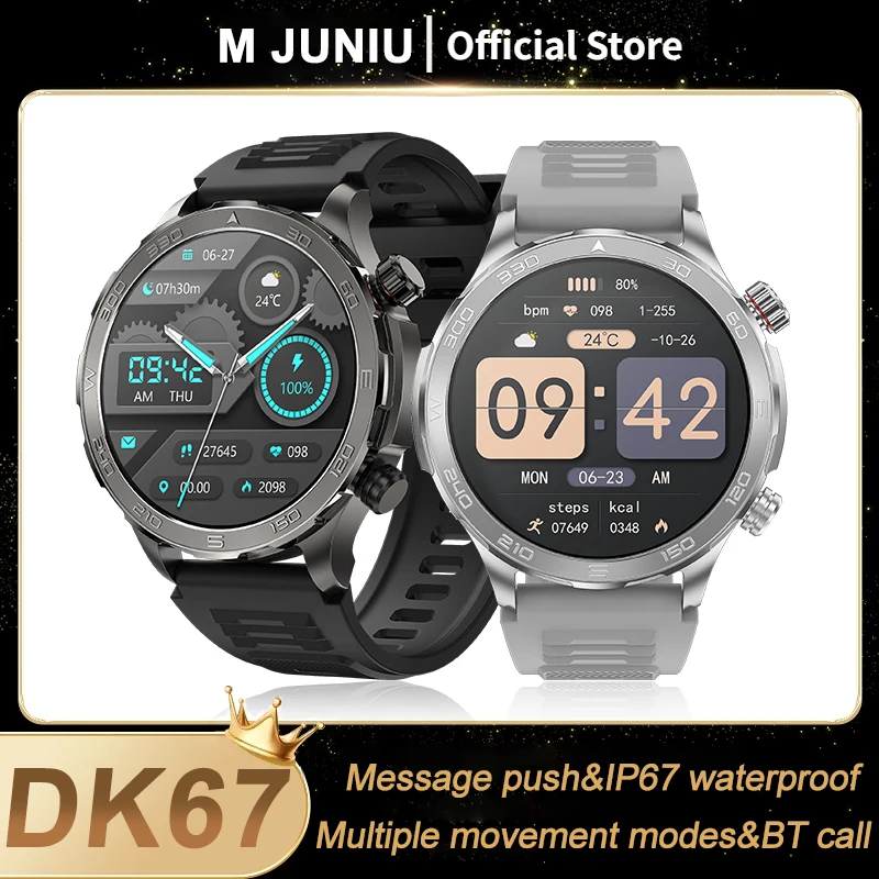 

Smart Watch 1.53 Inch 360*360 Pixel 300mAh Smartwatch Men Bluetooth Call BT5.0 GPS NFC Remote Camera Sport Watch