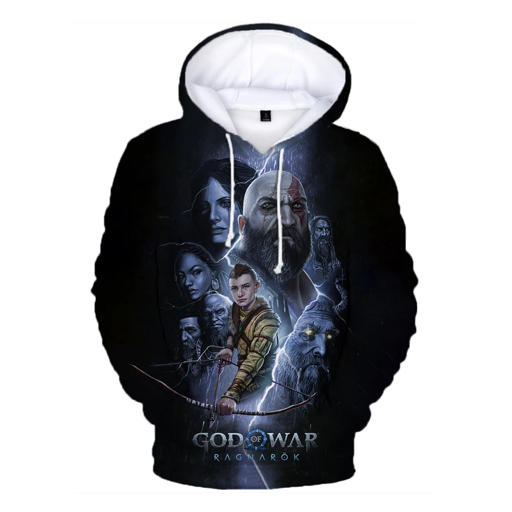 2022 New God of War Ragnarok Art Poster 3d Print Sweater Hoodie God of War Game Hoodie Men Women Autumn Winter Hoodie 2XS-4XL