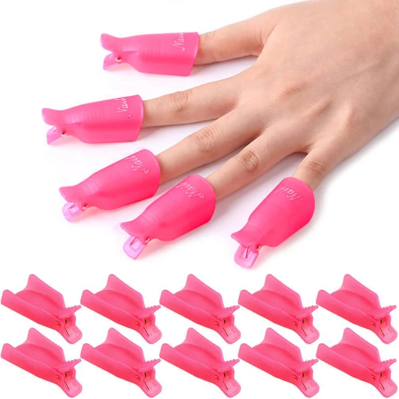 10 Stück Nagelentferner-Clips – Nagel-Einweichen-Clips und Gel-Nagellackentferner