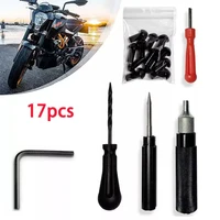 Kit de reparación de pinchazos de neumáticos exteriores, herramienta de enchufe de seta para motocicleta, Scooter, bicicleta, coche, motocicleta, herramienta de enchufe de reparación de neumáticos, 17 Uds.