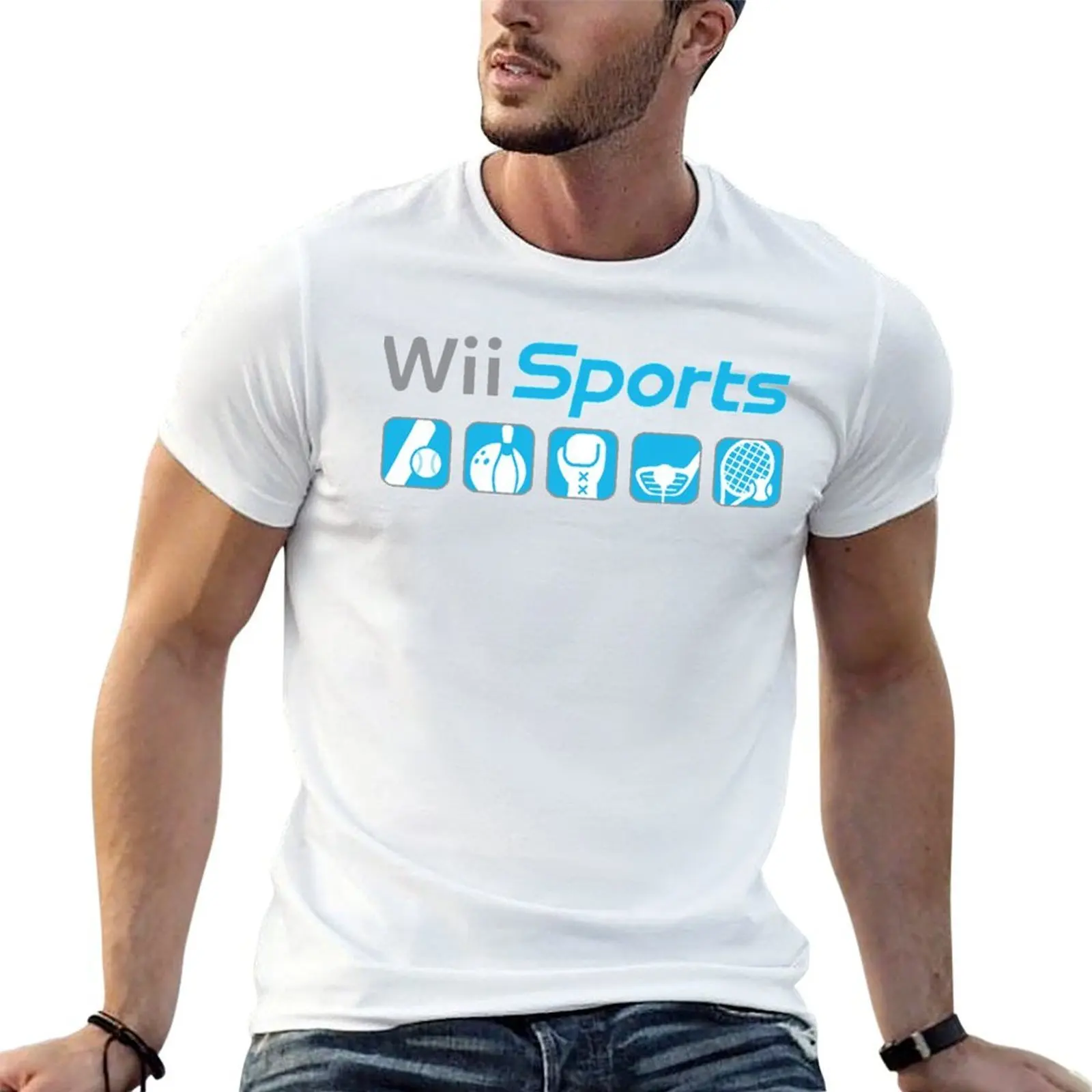 تي شيرت Wii Sports تي شيرت للرجال جرافيك عتيق تي شيرت رجالي جرافيك تي شيرت للرجال حزمة تي شيرت قطني #1