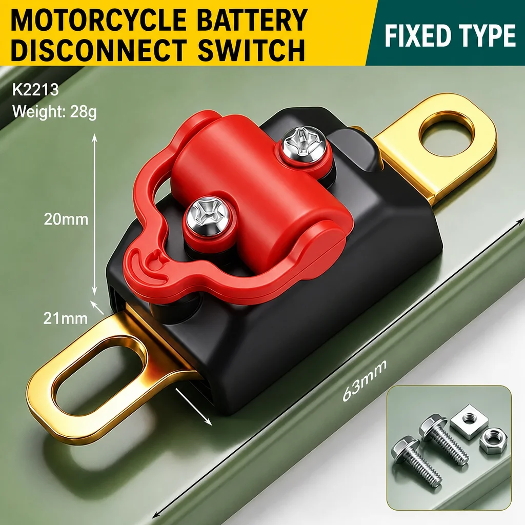 Universeller 12V 24V Auto-Motorrad-Batterietrennschalter, verdicktes Kupfer, Anti-Leckage-Stromunterbrechungsschutz, Handwerkzeug – Detail 6