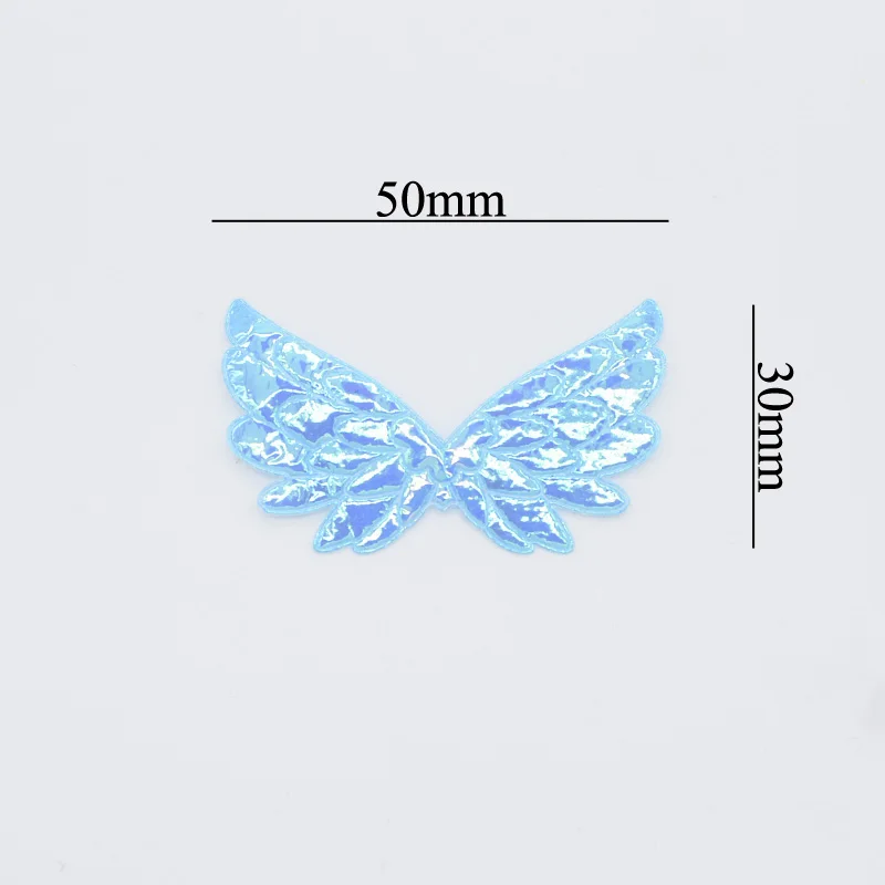 120Pcs AB White Angel Wing Patches Shiny Scrapbooking Accessories for Kid DIY Appliques and Baby Headwear Accessories