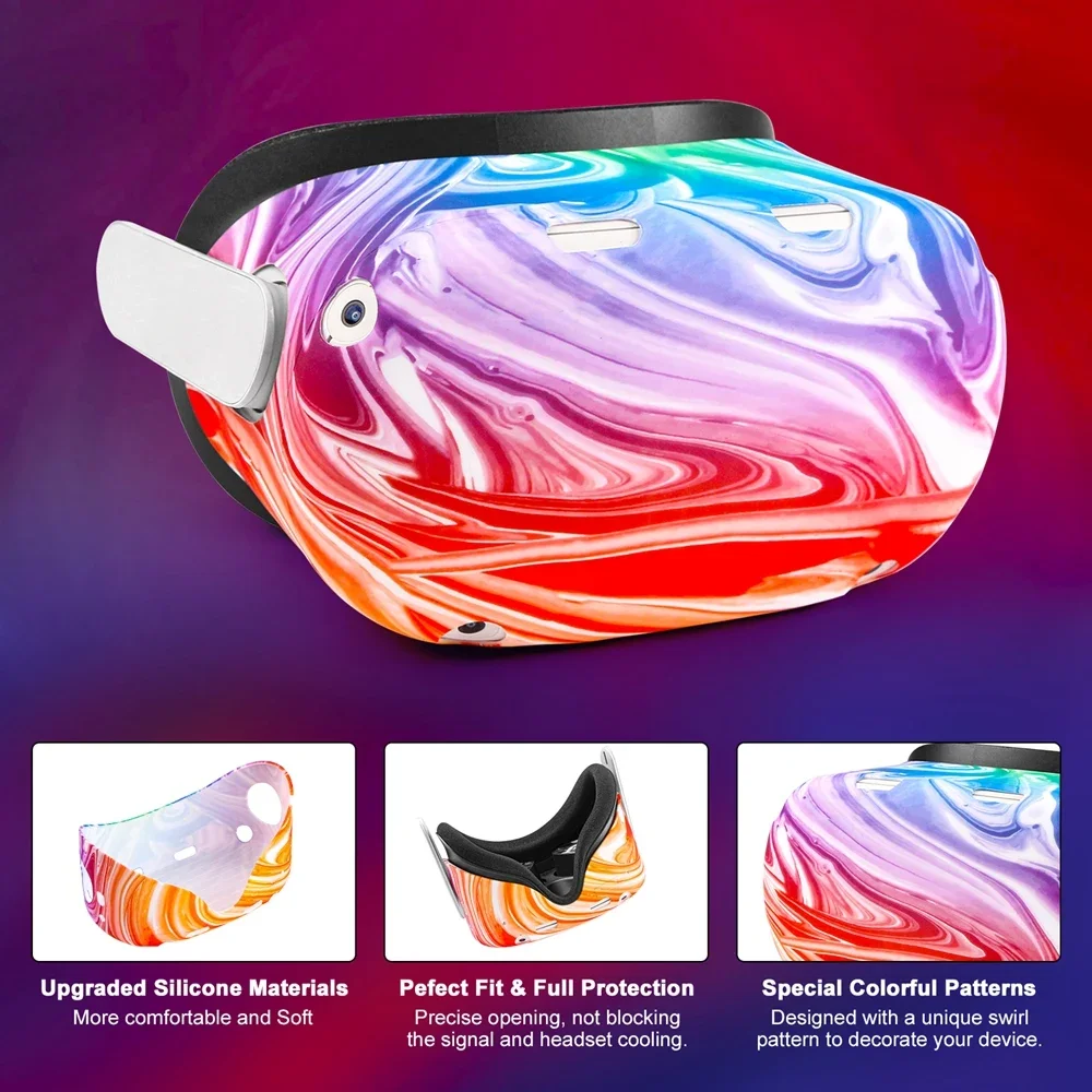 Touch Controller Shell Case com Alça, Handle Grip, VR Conjuntos de Capa Protetora, Oculus Quest 2 Acessórios