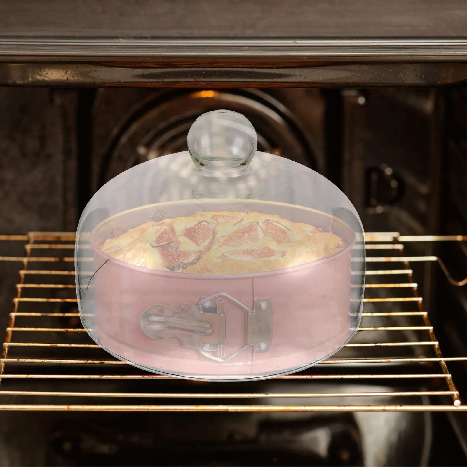 

Transparent Glass Microwave Cover 24Cm Splatter Guard for Food Heating High Temperature Resistant Microwave Glass Lid for Oven