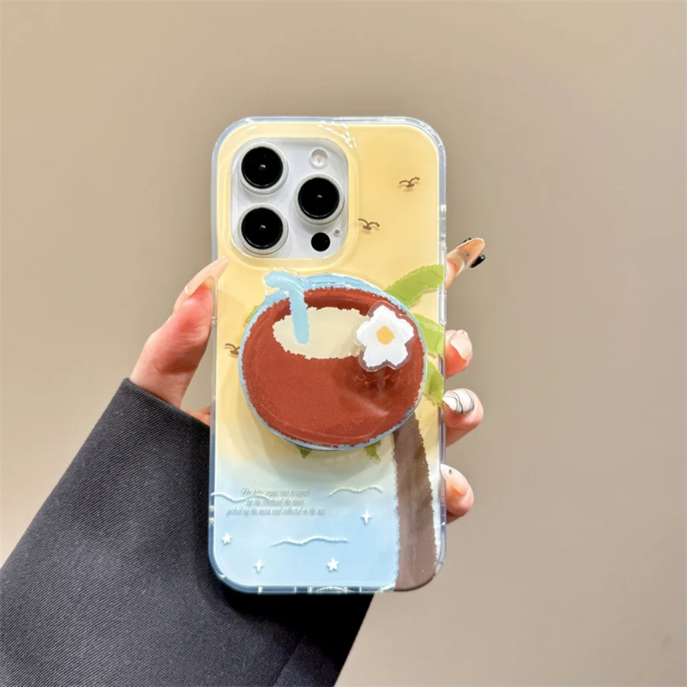 Cartoon Cute Rotate Coconut Supporto magnetico Supporto per telefono Grip Tok per Magsafe iPhone Samsung Supporto espandibile per dito con anello sicuro