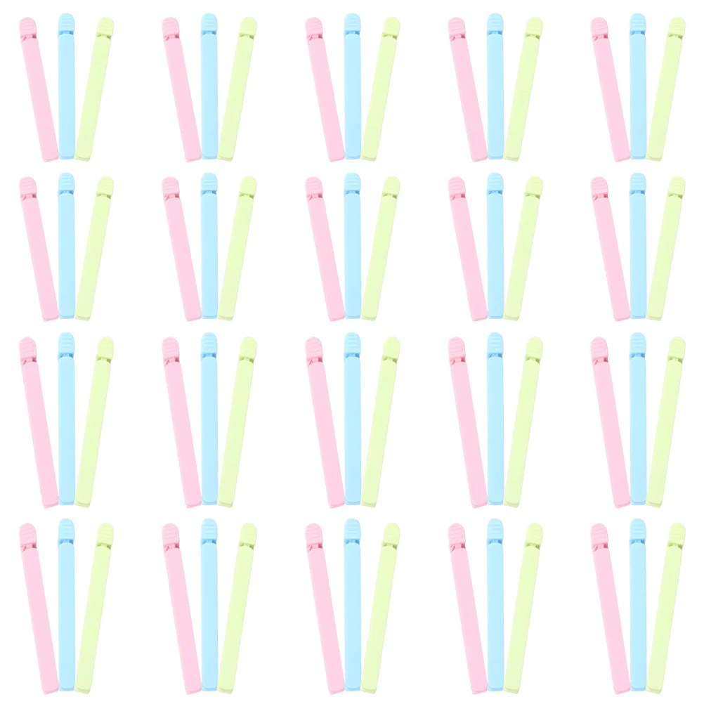 

60pcs Food Multi-Function Sealing Clips For Snack Bags Plastic Paper Bags Dustproof Fresh Keeping Household Chip Clips Sealing