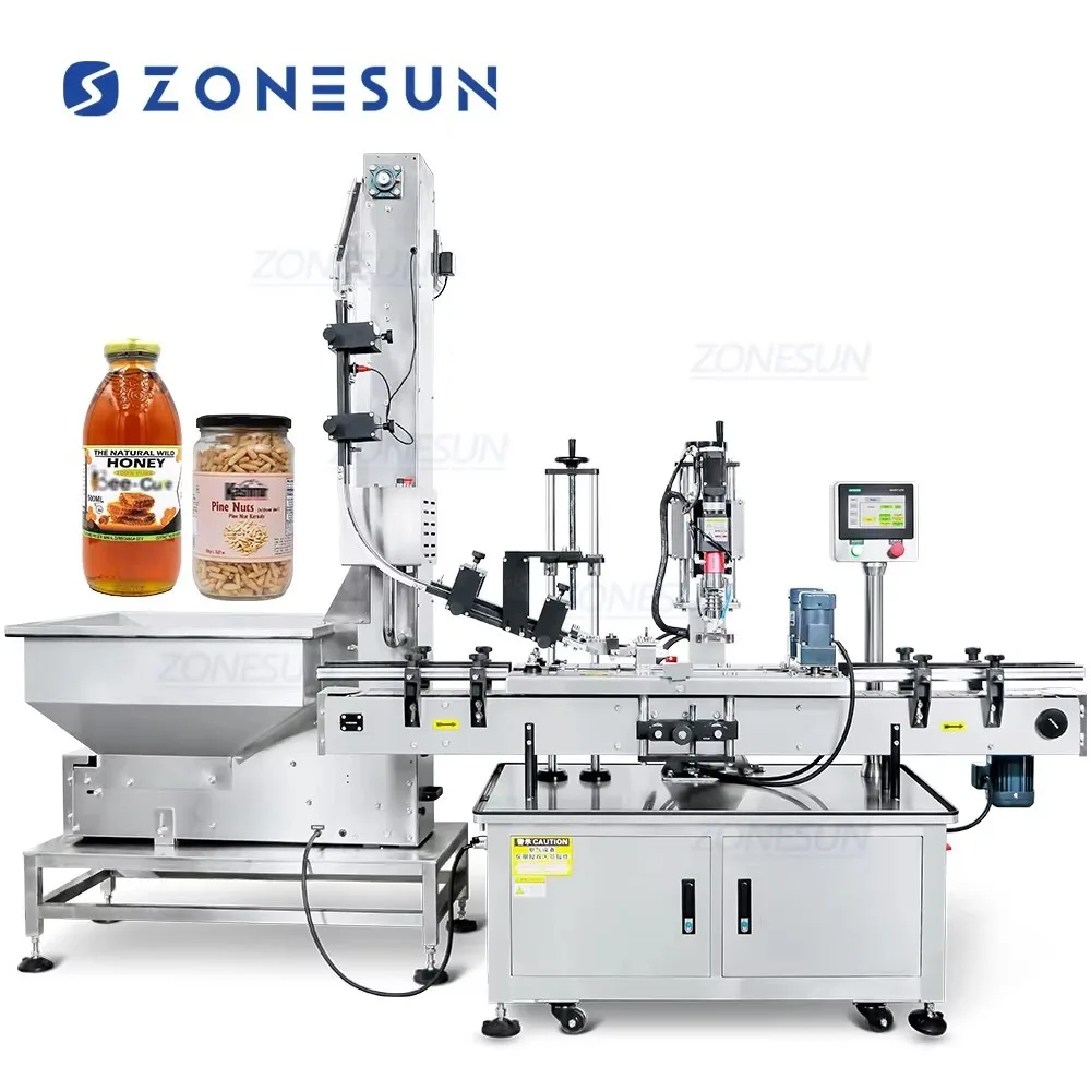 Automatic Servo Motor Screw Capping Machine For Round Jam Bottle Glass Jar Twist Off Cap Efficient Bottling Equipment