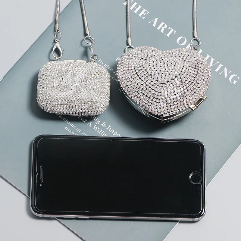 DAEYOTEN 2022 New Rhinestone Crossbody Bag Female Diamond Fashion Spherical Small Bag Women Party Evening Bag ZM1372