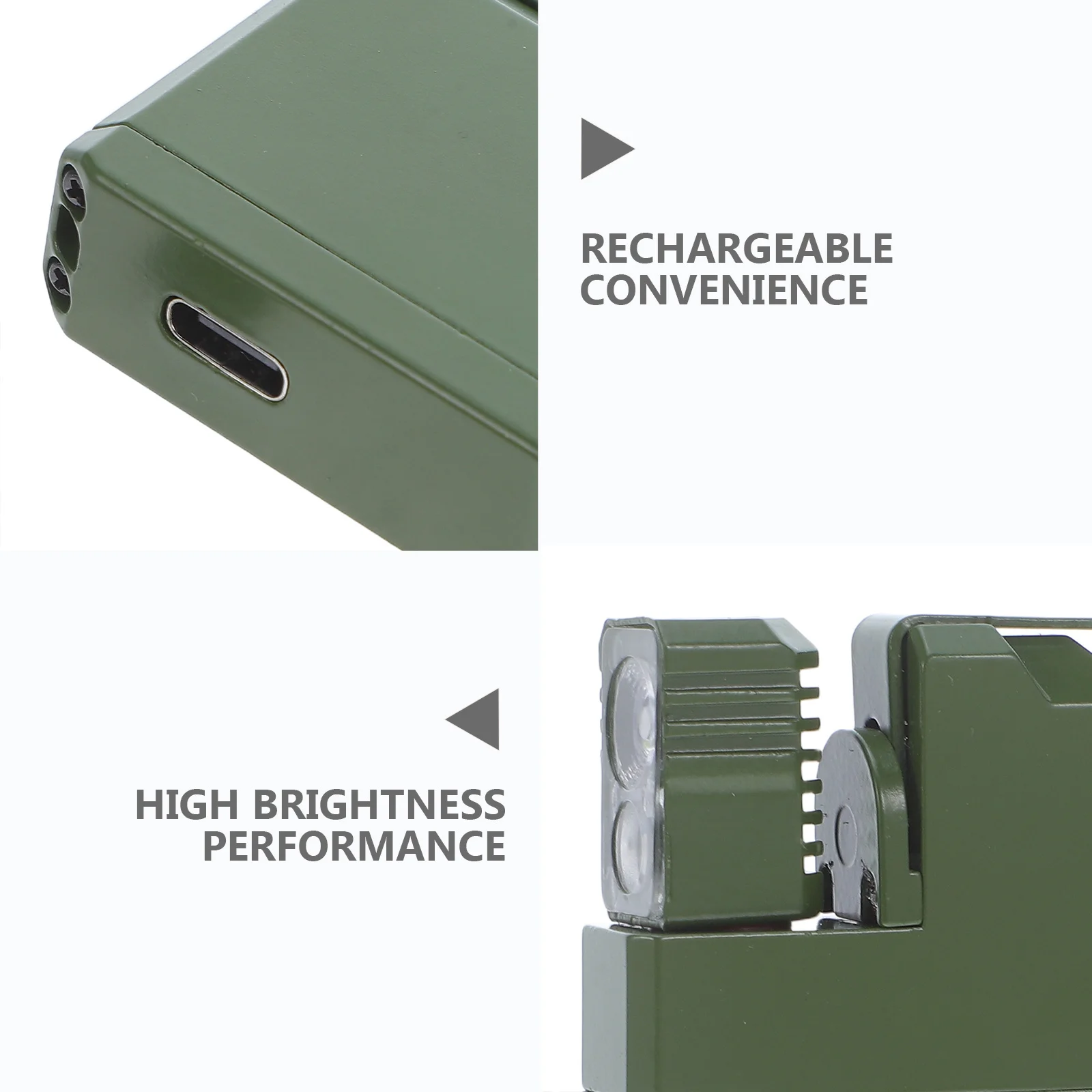 Mini Portable Flashlight 400 Lumens Rechargeable USB Charging Compact Pocket Torch Camping Hiking Emergency Light