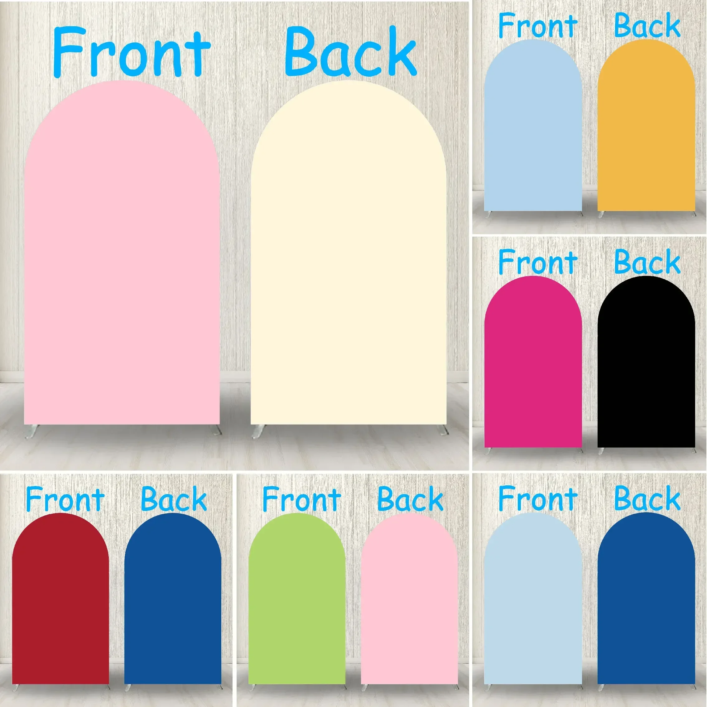 Arch Backdrop Covers Double Sided Multiple Colors Multiple Sizes Elastic Fabric for Baby Shower Photo Background Birthday Party