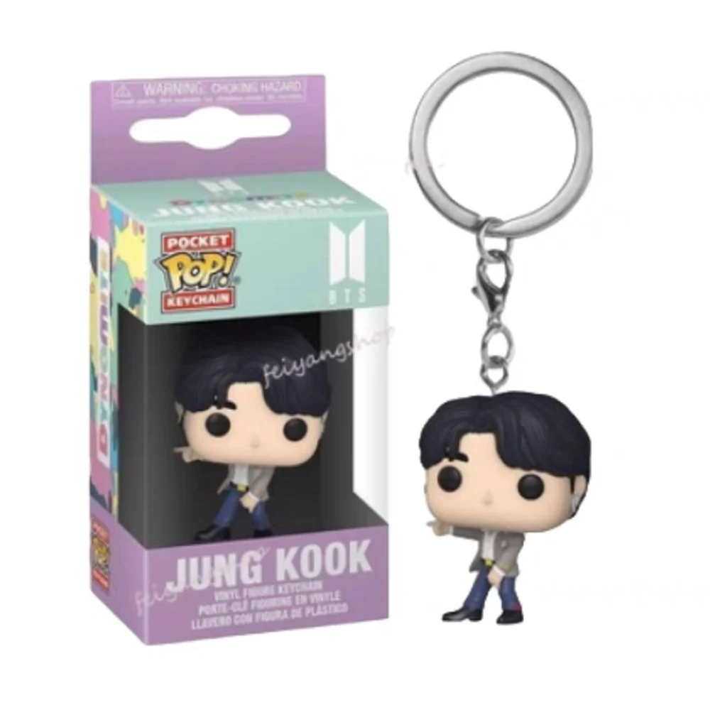 LLavero de bolsillo POP de juguete para hombre, equipo RM SUGA JUNG KOOK JIMIN Jin V J-HOPE, llavero Pop de bolsillo, colección de figuras de vinilo, Juguetes