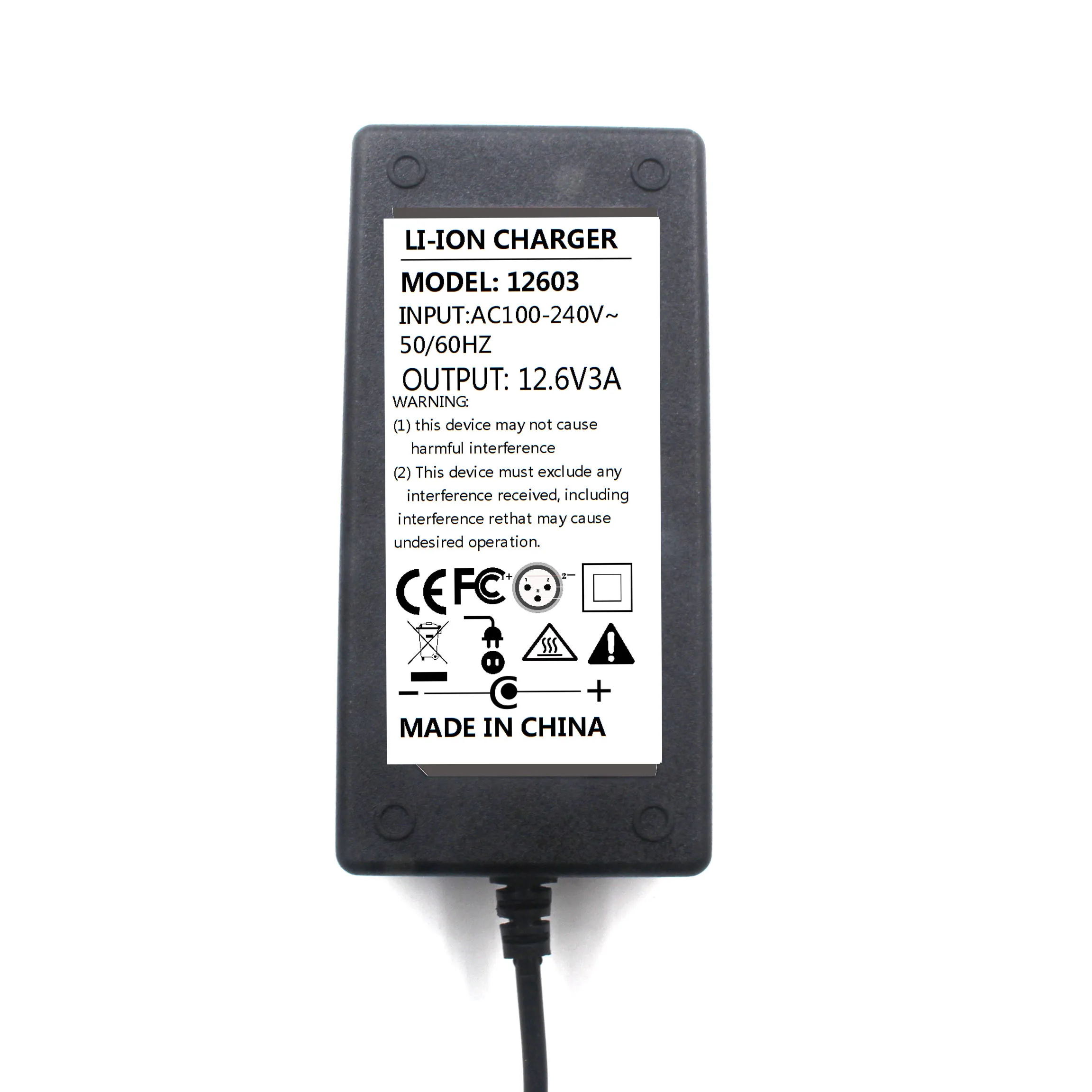 

12.6V 3A Lithium Battery Charger 12.6V 3A Charger Adapter Fast Charging Adapter Adaptative Charger DC 3.5*1.35mm