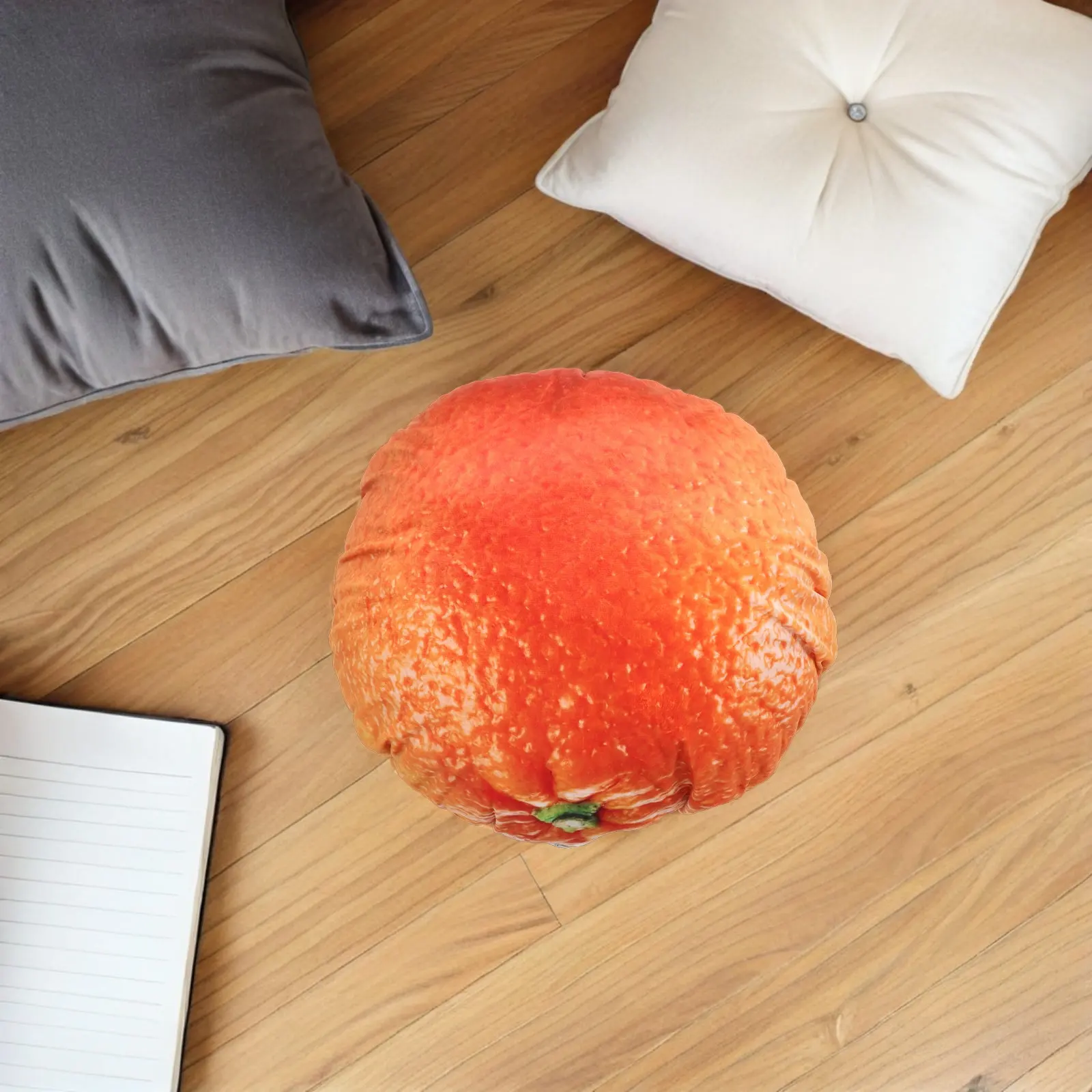Soft Orange Fruit Design Cushion High Elasticity Filling Versatile Use Sofa Chair Bed Floor Pillow Decorative Home Accent