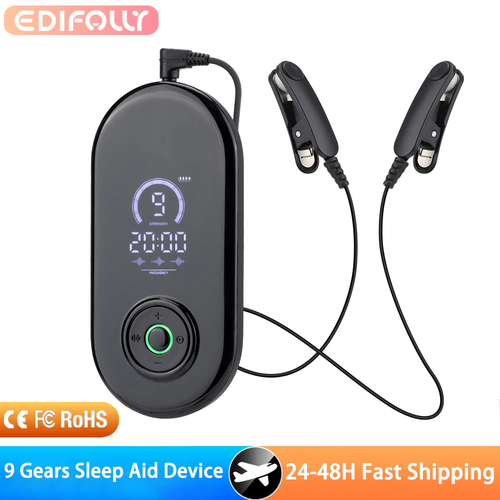 

CES Sleeping Aid Микротоковая стимуляция Бессонница Электротерапия Устройство Тревога Депрессия Мигрень Снимает боль в голове Расслабление