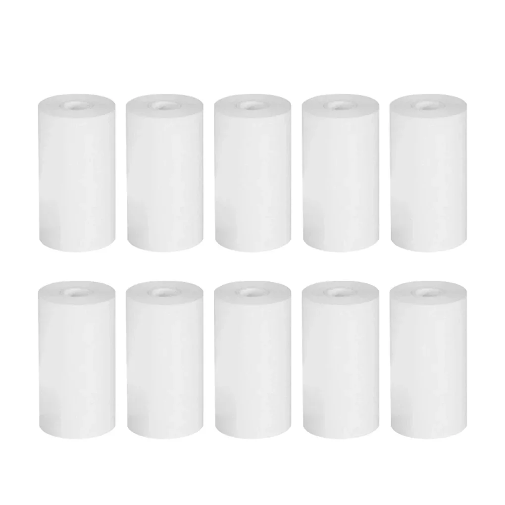 10 Rolls Thermal Paper 57x25 Mm Printing Label Roll for Mobile POS Photo Printer Cash Register Rolling Paper Office Stationery