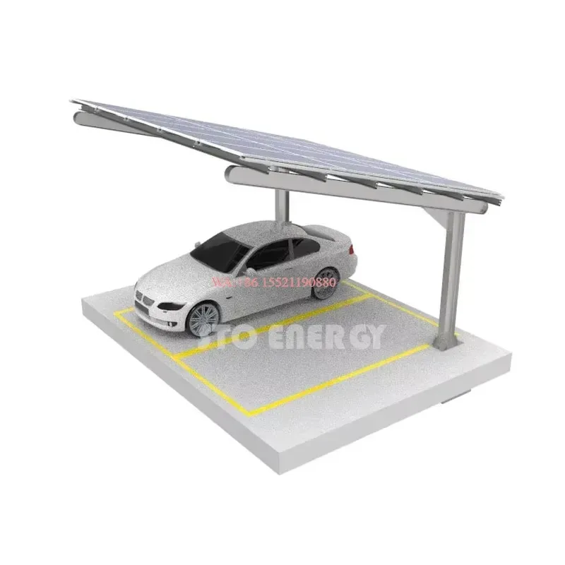 wmwmnu for Mexico PV Car Parking Structure with EV Charger Galvanized Steel Solar Carport System Mounting Solution