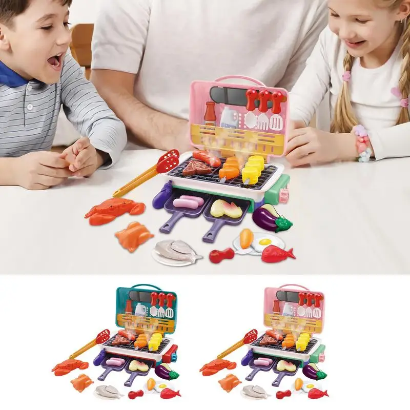 Brinquedos de cozinha crianças simulador jogar brinquedo simulação cozinhar brinquedo mudança de cor para pequeno chef fingir jogar reutilizável som e luz