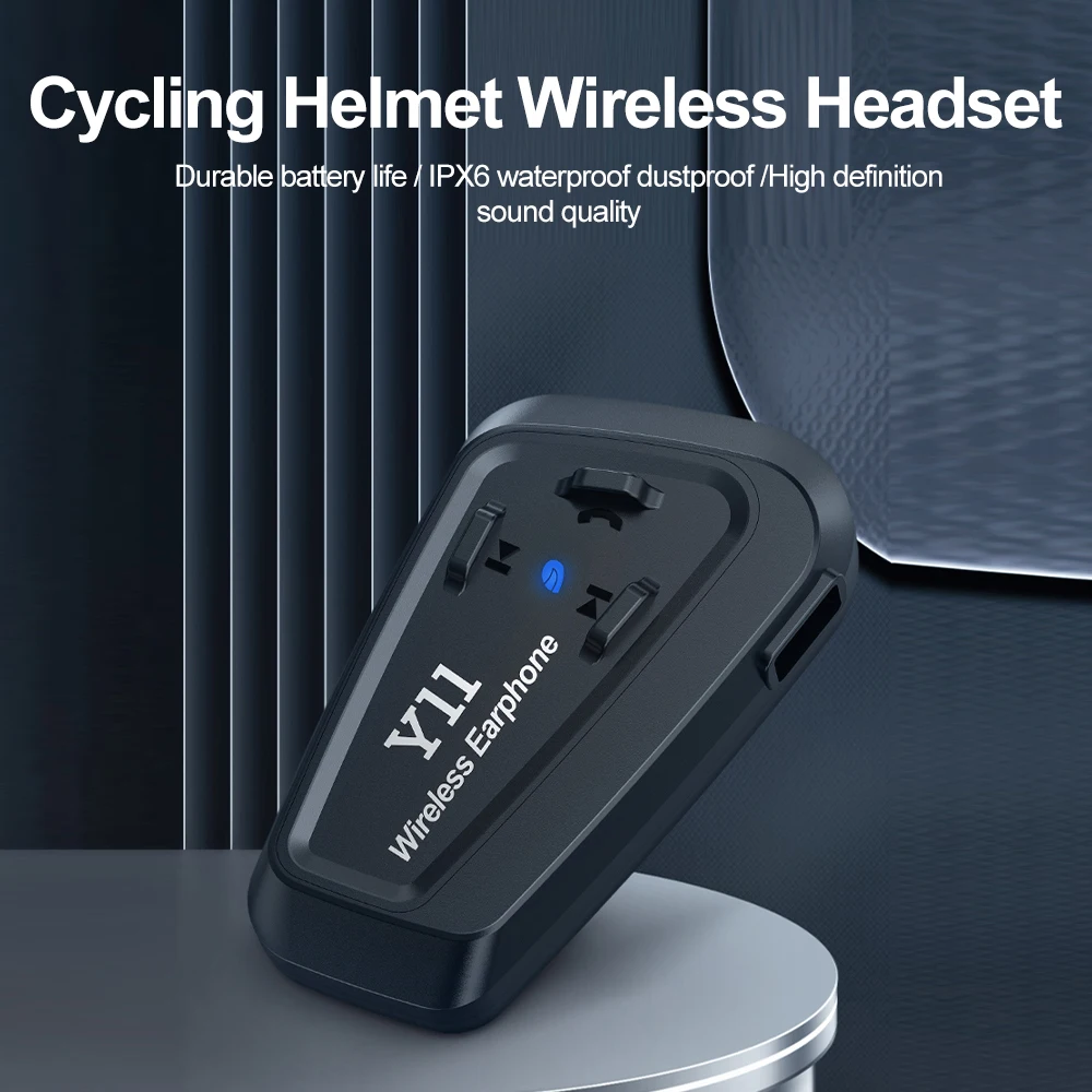 Y11 Motorcycle Helmet Headset BT 5.3 Wireless Hands-free Call Phone Waterproof Motorcycle Helmet Earphone