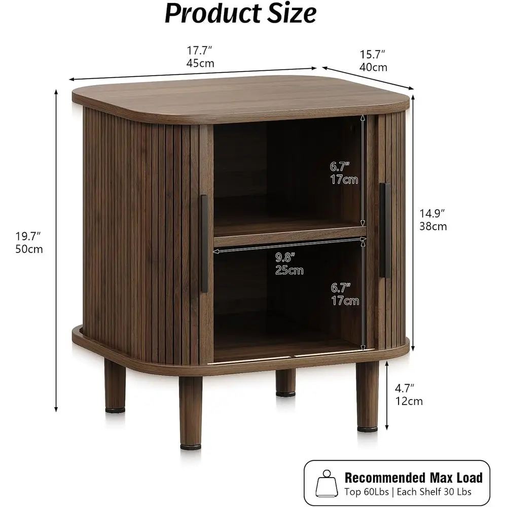 منضدة حديثة من منتصف القرن مع باب منزلق وتخزين لغرفة النوم وغرفة المعيشة #2