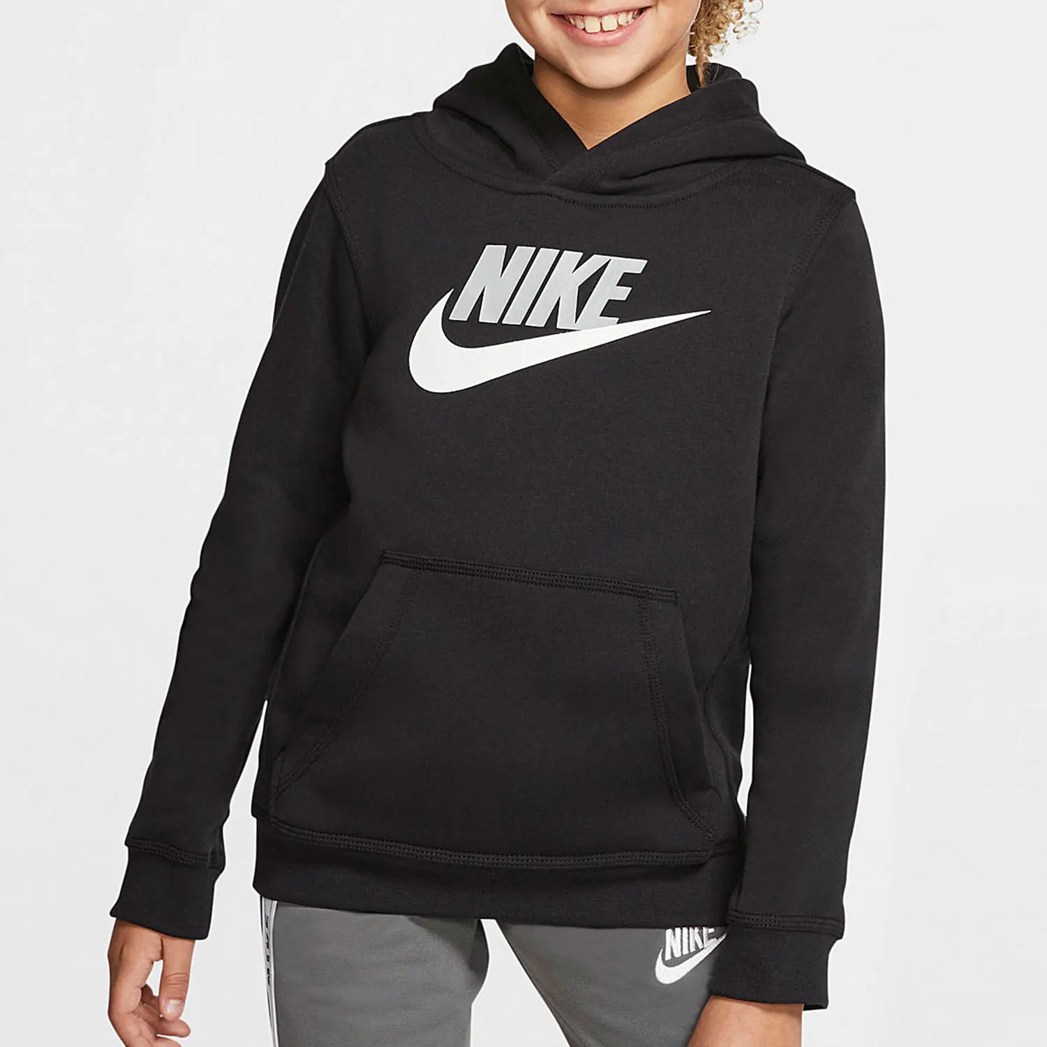 

Оригинальная флисовая толстовка с капюшоном для детей Nike New Season Big, модель CJ7861-011
