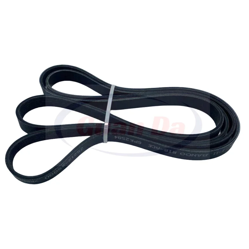 25212-25000 V-Ribbed Belt For Hyundai Kia Sonata IX35 Optima Santa Fe Sorento 6PK2584