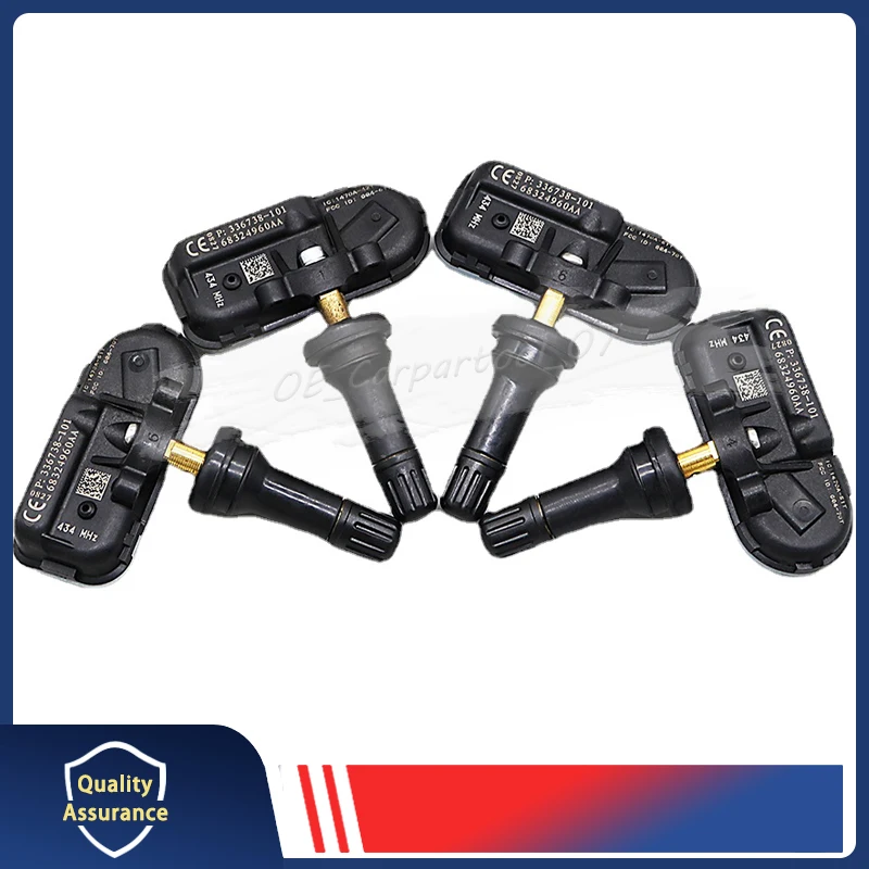 4PCS 434MHZ TPMS SENSOR For Jeep Cherokee Ram 1500 2500/3500 Cargo Van Tire Monitor System Pressure Sensor 68324960AA 68324960AB