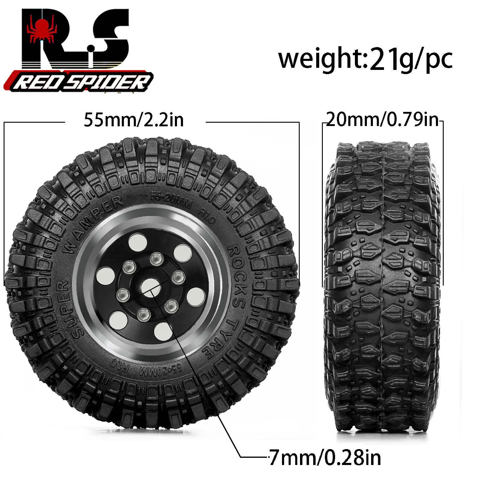 RED SPIDER 4Pcs 51 mm 1.0