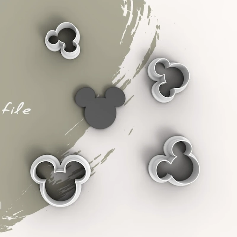 ميكي ماوس بوليمر كلاي القاطع ، ميكي مشبك شعر ، ماوس البسكويت القاطع ، ميكي السكر كوكي القاطع ، القرط القاطع ، ميكي مذكرة التفاهم #1